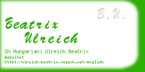 beatrix ulreich business card